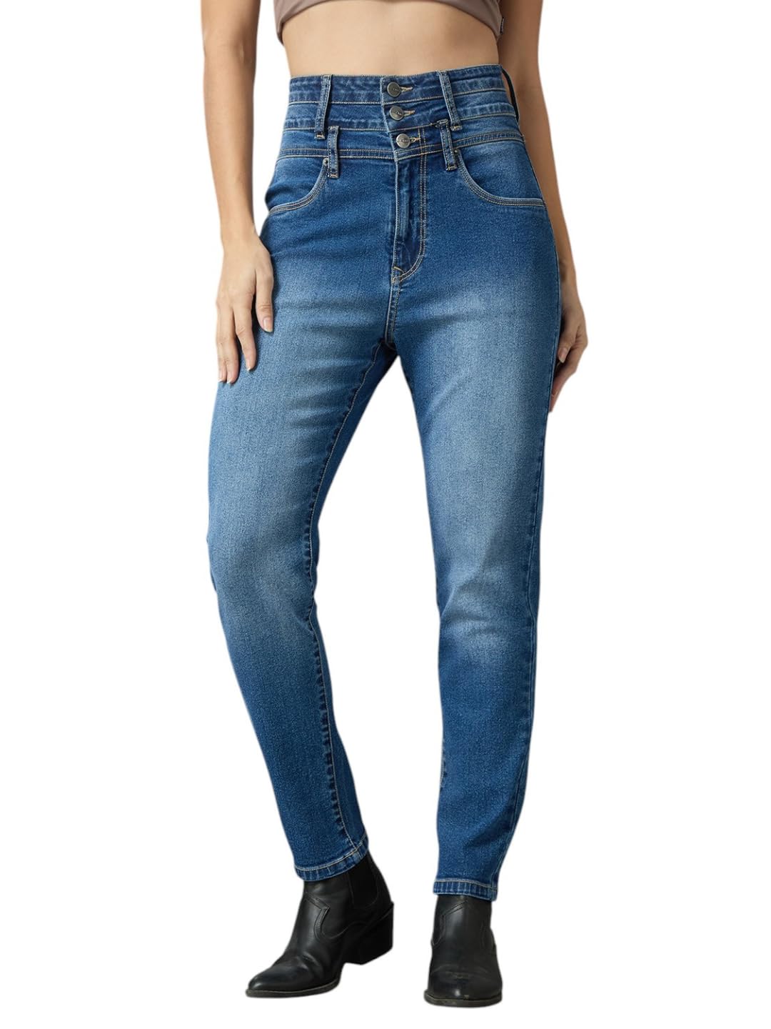 AKA CHIC Supper High Rise Womens Skinny Fit Jeans