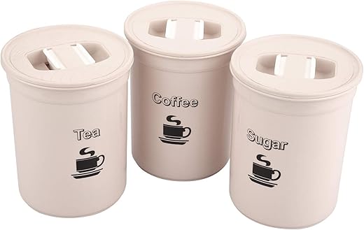 Asian Plastowares 10000411 Plastic Container (Beige, 850ml) 3 Pieces