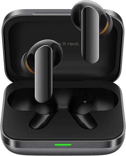 realme Earbuds Air 7 True Wireless,12.4mm Dynamic Bass Drivers,52Hrs Playtime,52dB Hybrid ANC,6 Mic ENC,45ms Low Latency,360° Spatial Audio,Hi-Res LHDC,IP55 Dust & Water Resistant,BT v5.4(SlateGrey)