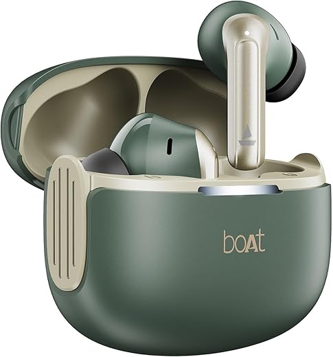 boAt 2025 Launch Airdopes 219, 4Mics ENx, 40H Battery, Best in Segment for Calling, Stream Ad Free Music via App Support, Bluetooth Earbuds, TWS Ear Buds Wireless Earphones with mic (Forest Sage)