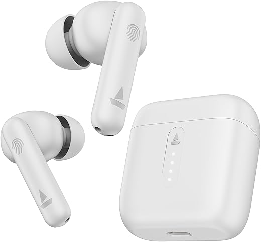 boAt Airdopes 141 / Airdopes 148, Low Latency, ENx Tech, 42HRS Battery, Fast Charge, IWP, IPX4, v5.1 Bluetooth Earbuds, TWS Ear Buds Wireless Earphones with mic (Pure White)