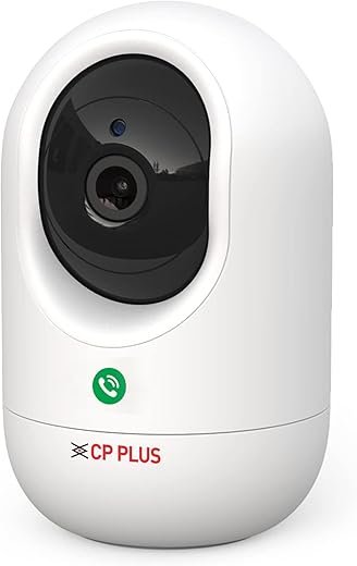CP PLUS 3 MP Full HD Wi-Fi PT Security Video Camera | 360°View with Motion Detection | Night Vision | Two Way Talk | Supports Alexa & OK Google | 15 Mtr, White - CP-E34A