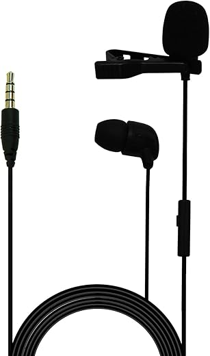 CSLM30 Auxiliary Omnidirectional Lavalier Microphone with Earphone