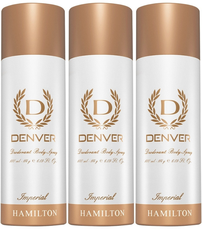 DENVER Imperial Body Spray – For Men  (540 ml, Pack of 3)