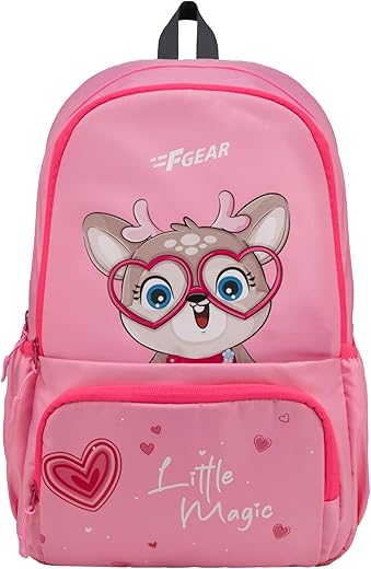 F Gear Little Magic Rose Pink 22 L Backpack|For Primary School|Tuition|College|Picnic Outing Backpack|Trendy & Stylish |Best Bags For Everyday Use For Girls Boys Kids Adults Men & Women|Gifting Bag