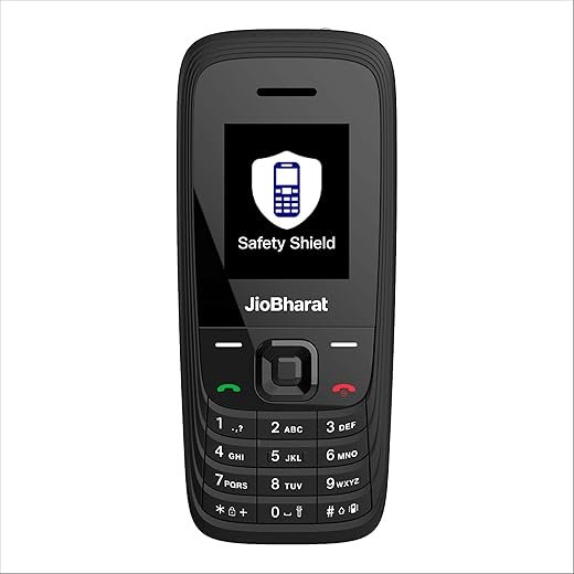 JIO JioBharat V4 4G Keypad Phone with Safety Shield Feature, JioTV, JioHotstar, JioSaavn, JioPay (UPI & SoundPay), LED Torch, Digital Camera, 1000mAh Battery | Black | Locked Network