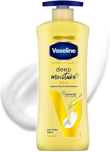 Vaseline Deep Moisture Body Lotion |For Dry Skin | Cushion Soft Skin| With Ceramides Hyaluron Moisture Fillers 400ml