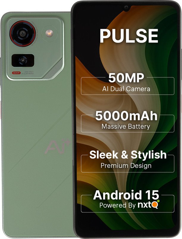 Ai+ Pulse (Green, 128 GB)(6 GB RAM)