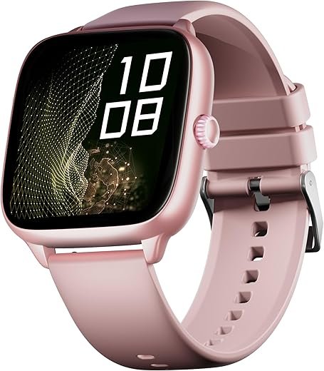 Boat Storm Verge, 1.72" (4.4 cm) Unisex Design, AuraVue Display with 20% Higher Brightness, Premium Metal Body, 80+ Sports Mode, Bluetooth Calling, Smart Watch for Men & Women (Cherry Blossom)