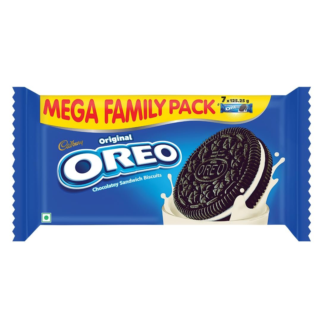 Cadbury Oreo Vanilla Flavour Creme Sandwich Biscuit Mega Family Pack, 876.75g