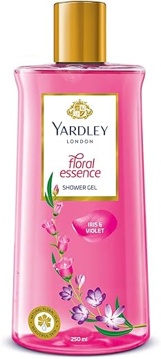 Yardley London| Shower Gel| Floral Essence| With Natural Floral Oils Of Iris & Violet| No Parabens| No Silicones | 250ml