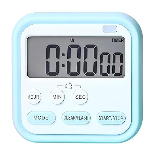 Digital Kitchen Countdown Timer & Stopwatch with Loud Alarm, Big Display, Magnetic Backing & Fold-Out Stand – Ideal for Cooking, Study, Gym, Office(Multicolor)