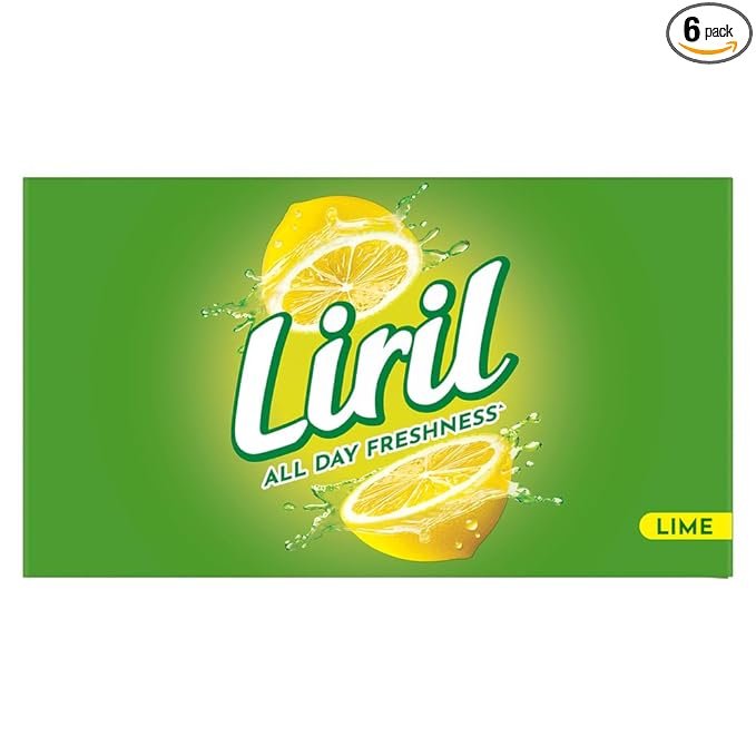Liril Lime Bathing Bar | Feel the Citrus Burst of Freshness | Pack of 6 (6 x 125g)