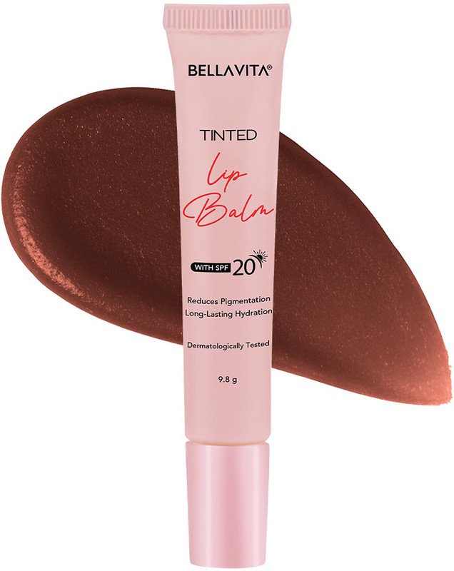 BELLAVITA Tinted Lip Balm | SPF 20, 12 Hours Hydration, Non-Sticky Vanilla(Pack of: 1, 9.8 g)