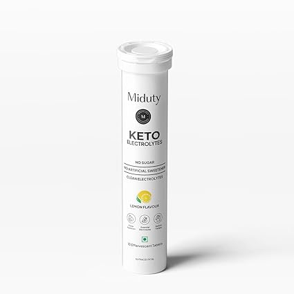 Miduty Electrolyte Tablets – Sugar-Free Electrolytes – 6 Key Electrolytes – No Maltodextrin & Artificial Colors