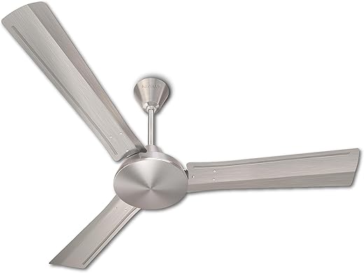 Havells 1200Mm Ep Trendy Energy Saving Ceiling Fan (Brushed Nickel, Pack Of 1), Brown, 1 Star