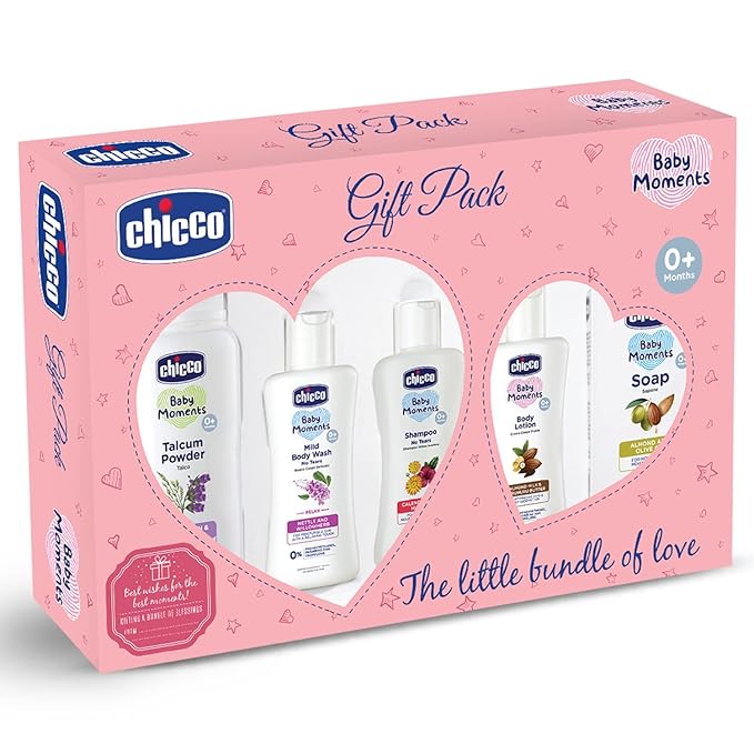 Chicco Baby Moments Essential Set Pink, Gift Set for Babies