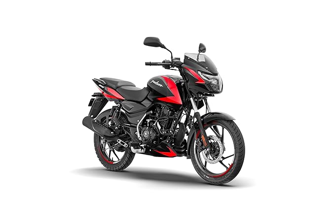 Bajaj Pulsar 125 Disc Carbon Graphics Motorcycle, Split Seat, Ebony Black Racing Red, Booking for Ex-Showroom Price