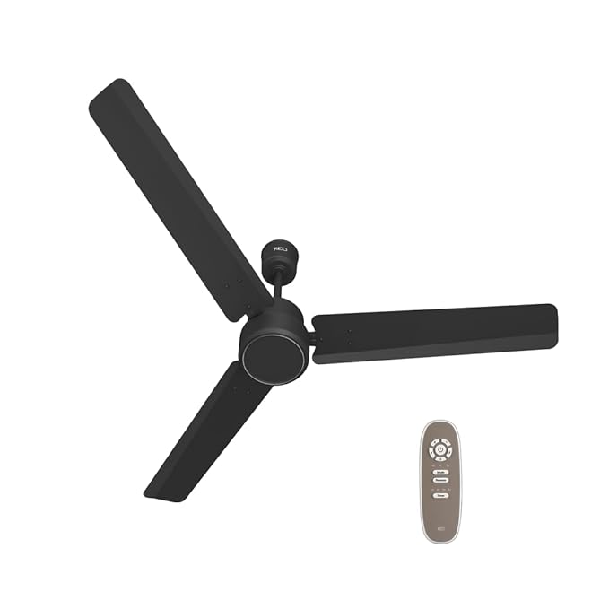 REO By Havells BLDC 1200MM Ceiling Fan “Fixed Price Always” | Air Flow: 220 CMM| Speed: 350 RPM (Energex, Matte Black)