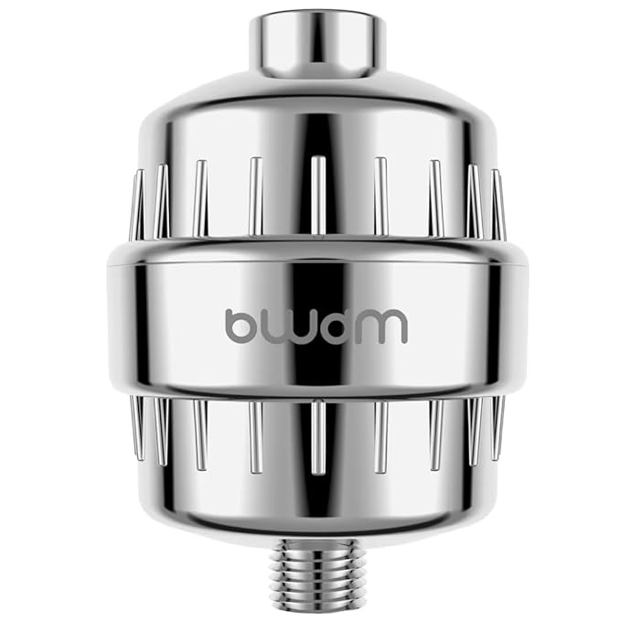 15 Stage Shower Filter – Shower Head Filter – Hard Water Filter,Remove Chlorine Heavy Metals and Other Sediments, Vitamin C Water Softener Reduces Dry Itchy Skin,Dandruff (Silver)