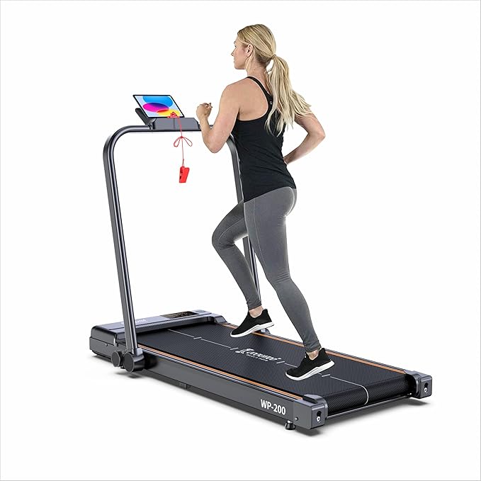 Cockatoo WP-200 1.5HP – 3HP Peak Motorized Treadmill, Walking Pad for Home, Foldable Treadmill, Max Speed- 8 Km/Hr, Max Weight 110 Kg (DIY, Do It Yourself Installation Black