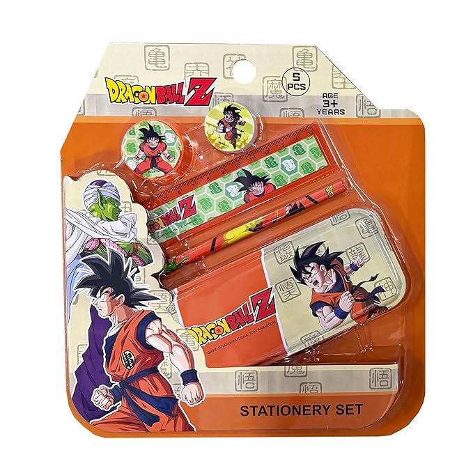 Dragon Ball Z 5 pcs Stationery SetSchool Supplies Kit Multicolor Return Gift for Kids Age 3 Years +