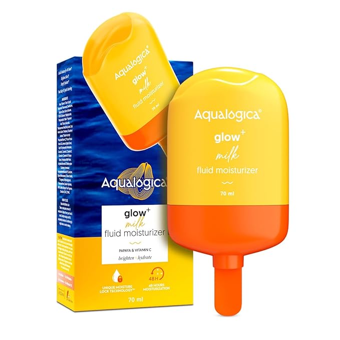 Aqualogica Glow+ Milk Fluid Moisturizer with Papaya & Vitamin C | 70 ml