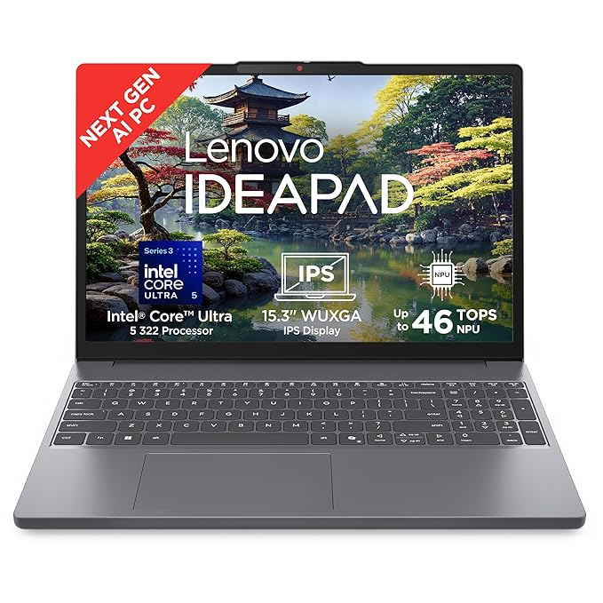 Lenovo IdeaPad Slim 3 Intel Core Ultra 5 322 Next-Gen AI PC (16GB RAM/512GB SSD/15.3″ 83UR009QIN