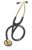 3M Littmann Master Cardiology Stethoscope, Brass-Finish Chestpiece, Black Tube, 27 inch, 2175