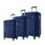 Safari Polypropylene Spinner Pentagon Pro 8 Wheels Set Of 3 (Cabin + Medium + Large) Trolley Bags, Hard Case, 360º Wheeling Luggage, Suitcase For Travel, Navy, 55, 65, 75 cm