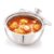 ANJALI EPSB90 Stainless Steel Elite Pro Double Walled Insulated Serving Bowl with Glass Lid 900 ml