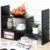 Furniture Café Modern Wooden Desk Organizer Shelf – Multi-Tier Desktop Storage Rack for Books, Office Supplies & Décor