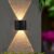 Waterproof Up Down Led Wall Lamp, Aluminium IP65 Body 1+1 Ray, Warm White, Indoor/Outdoor Decorative Wall Sconce Light(2 Ray Warm White)