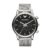 Emporio Armani Stainless Steel Analog Black Dial Men Watch-Ar1808, Silver Band