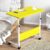 Torche Metal, Wood Multipurpose Height Adjustable Movable Table for Computer & Laptop Table with Wheels (Big-Yellow)