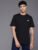 ADIDAS Men Printed Round Neck Cotton Blend Black T-Shirt