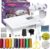 Akiara – Makes life easy Mini Sewing Machine with Table Set | Tailoring Machine | Hand Sewing Machine with extension table, foot pedal, adapter, White (With kit 2)