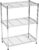 AmazonBasics 3-Shelf Shelving Unit – Chrome