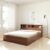 Amazon Brand – Solimo Kenora Engineered Wood Queen Size Bed with Storage (Asian Walnut)