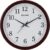 Amazon Brand – Solimo Round Wall Clock | Wooden Look | Plastic | 10 Inch | Brown – Analog