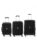 Aristocrat Hard Body Set of 3 Luggage 4 Wheels – Armstrong 3 (Small 53cm|Medium 65cm|Large 78cm) – Trolley Bag – Black, Blue