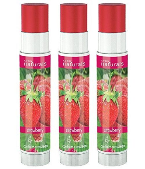 Avon New York Naturals Lip Balm - Strawberry (Pack of 3)
