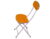 bi3 Portable Seating Multipurpose Wooden and Iron Folding Chair for Home