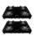 Candes Black 2 Pieces Glass 4 Burner Gas Stoves