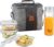 CELLO Glassy Square Lunch Box Set of 4 | (320ml x 3) & 1 Clear Glass Water Bottle (500ml) | Leak-Proof & Microwavable Toughened Glass | Perfect Lunch Box Set for Office, School & College