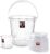 Cello Petal Bathroom Set | Sturdy and Durable | Lightweight and Rigid | Easy to Clean and Attractive Design | Small Set of 3,Transparent