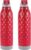 CELLO Puro Wave 900 Water Bottle Set of 2 | 690ml, Red