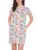 Clovia Women’s Cotton Printed Short Night Dress – White