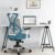 Da URBAN® Merlion Office Chair,High Back Mesh Ergonomic Home Office Desk Chair with 3 Years Warranty, Adjustable Armrests,Adjustable Lumbar Support,Tilt Lock Mechanism (Blue)