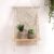 Decazone Macrame Indoor Wall Hanging Shelf Chic Decor Wood Floating Boho Shelves with Wooden Dowel